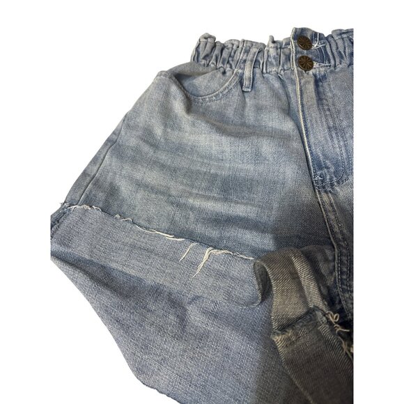 Womens Mumu Blue Denim High-Waisted Paperbag Shorts S - Picture 3 of 8